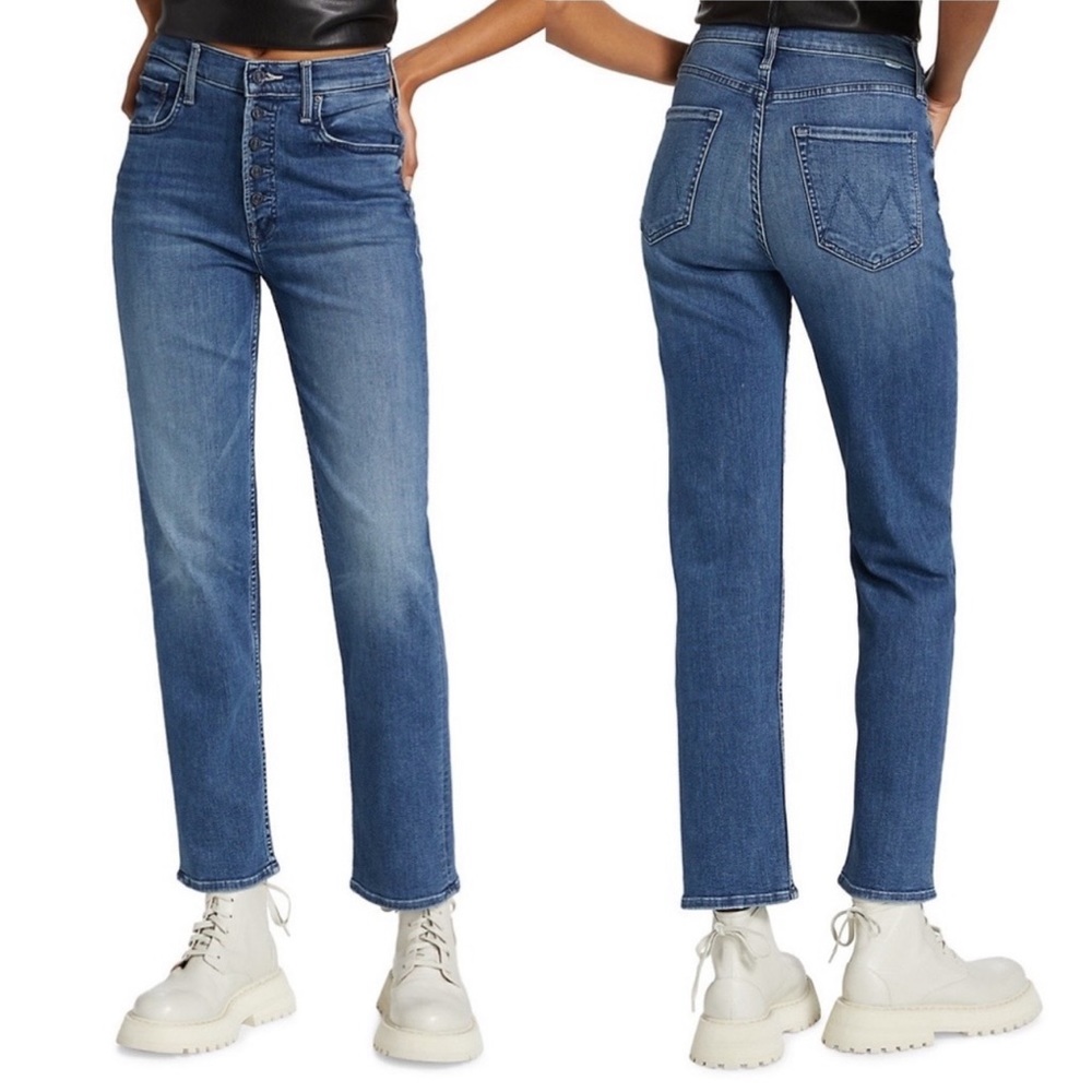 Mother The Pixie Tomcat Ankle Jean COLOR Daytime Warrior size 32 high rise jeans